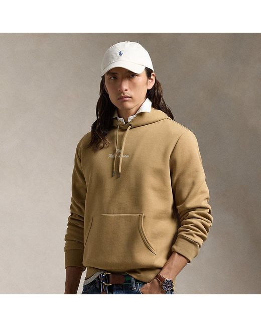 Polo Ralph Lauren Logo Double knit Hoodie in Green for Men Lyst