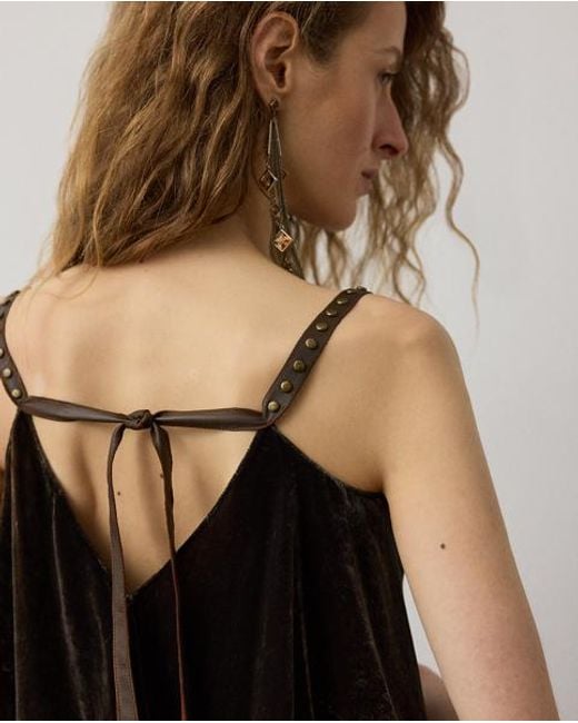 Ralph Lauren Black Idina Velvet Top