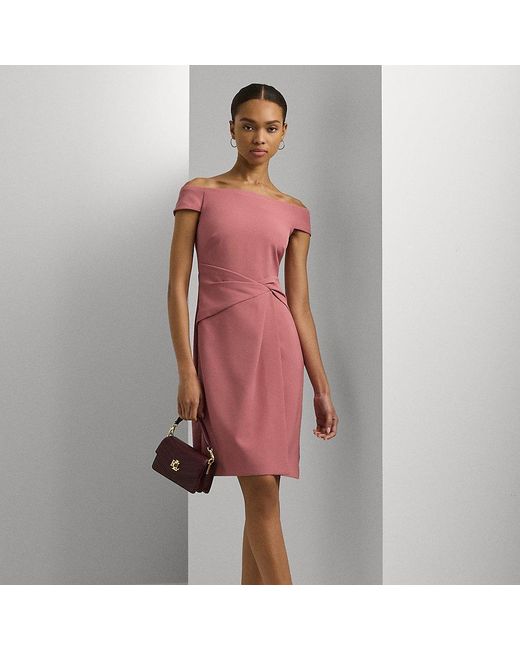 Ralph Lauren Crepe Off-the-shoulder Cocktail Dress in Pink | Lyst UK Ralph Lauren Crepe Off-the-shoulder Cocktail Dress in Pink | Lyst UK