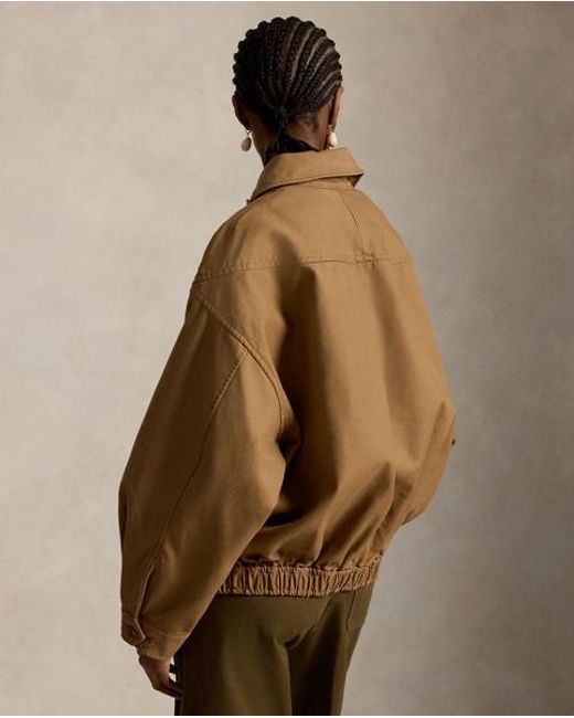 Polo Ralph Lauren Brown Oversized Cotton Windbreaker