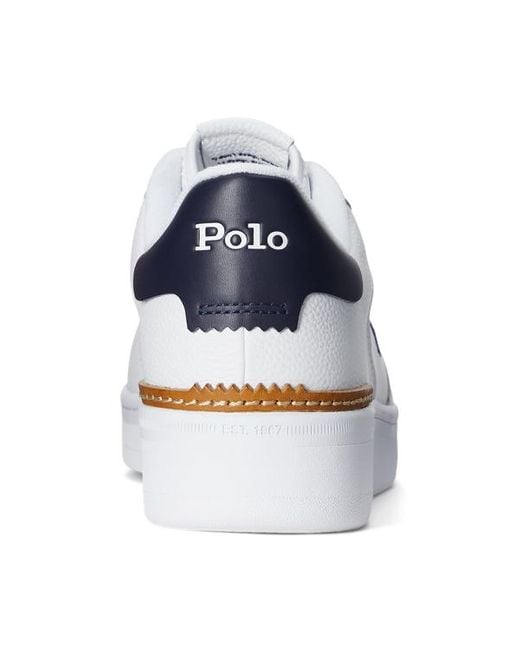 Polo Ralph Lauren Masters Court Leren Sneaker in het White voor heren