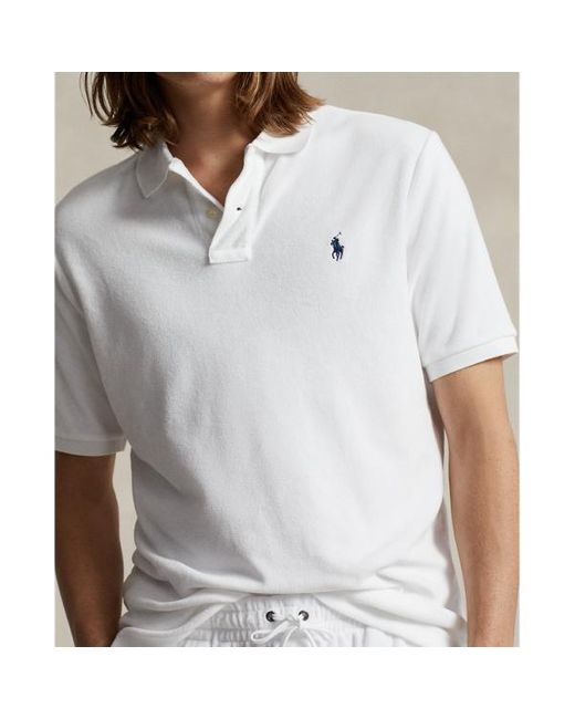 Polo Ralph Lauren Classic Fit Terry Polo-shirt in het White voor heren