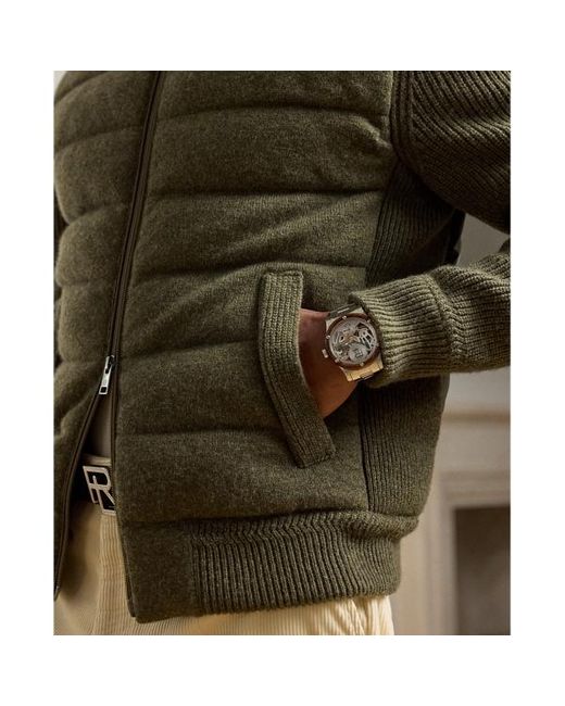 Maglia in misto cashmere e piumino di Ralph Lauren in Green da Uomo