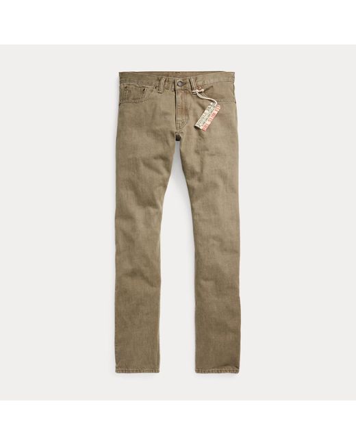 RRL Natural Slim Fit Olive Jean for men