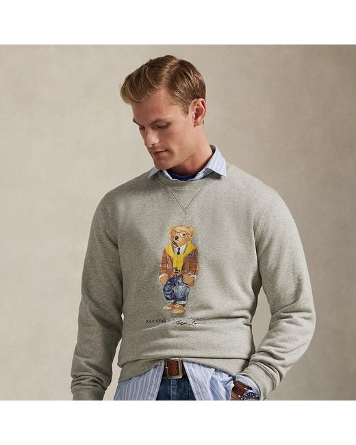 Polo Ralph Lauren Gray Polo Bear Fleece Sweatshirt for men