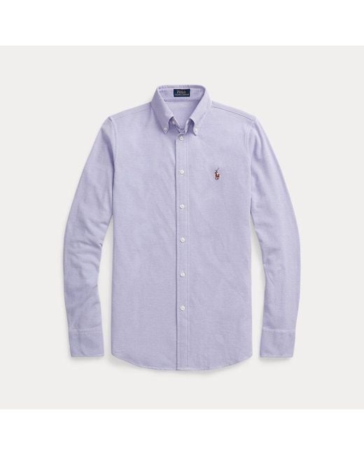 Camicia Oxford in cotone Slim-Fit di Polo Ralph Lauren in Purple