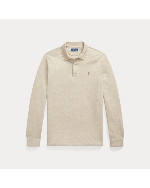 Polo Ralph Lauren White Double-Knit Polo-Collar Pullover for men