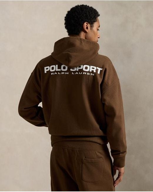 Sudadera Polo Sport De Felpa Con Capucha Polo Ralph Lauren de hombre de color Brown