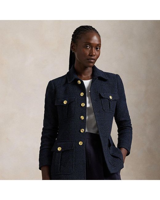 Polo Ralph Lauren Blue Bouclé Blazer