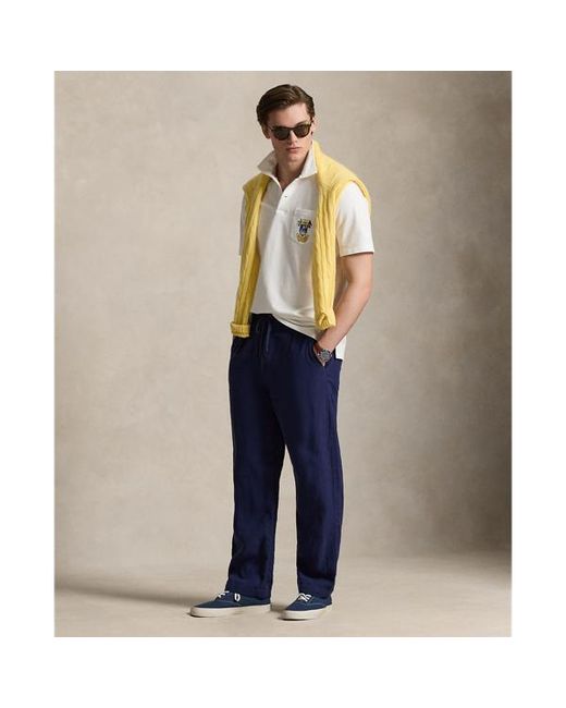 Ralph Lauren Classic Fit Crest Mesh Polo Shirt in White for Men | Lyst