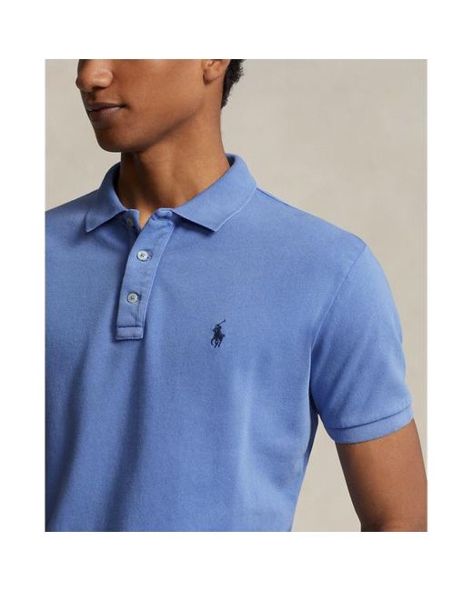 Polo Ralph Lauren Blue Custom Slim Fit Spa Terry Polo Shirt for men