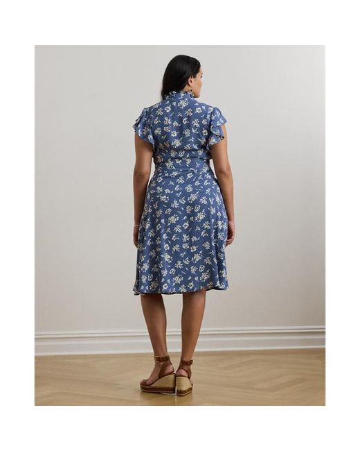 Ralph Lauren Blue Ralph Lauren Floral Belted Georgette Shirtdress