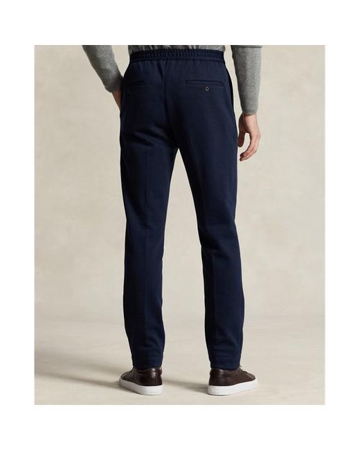 Ralph Lauren Geplooide Double-knit Pantalon in het Blue voor heren