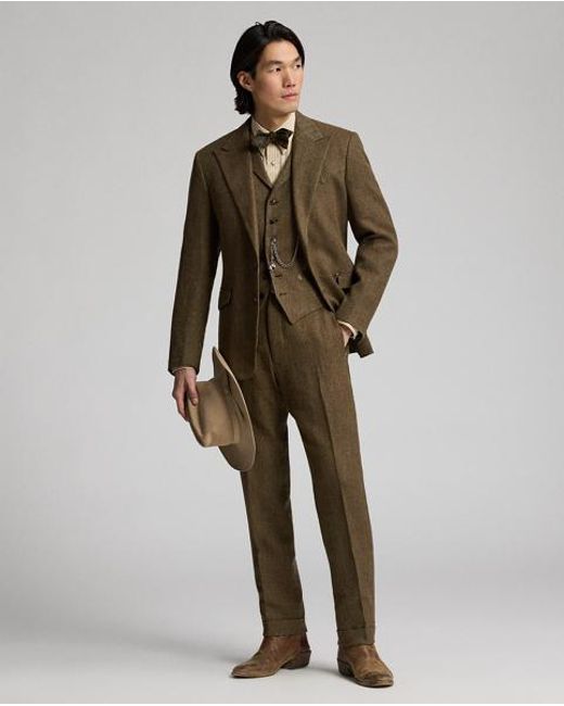 RRL Green Linen-Wool Western Jacket for men