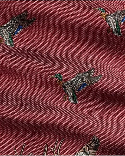 Polo Ralph Lauren Red Graduate Mallard-Patterned Silk Tie for men