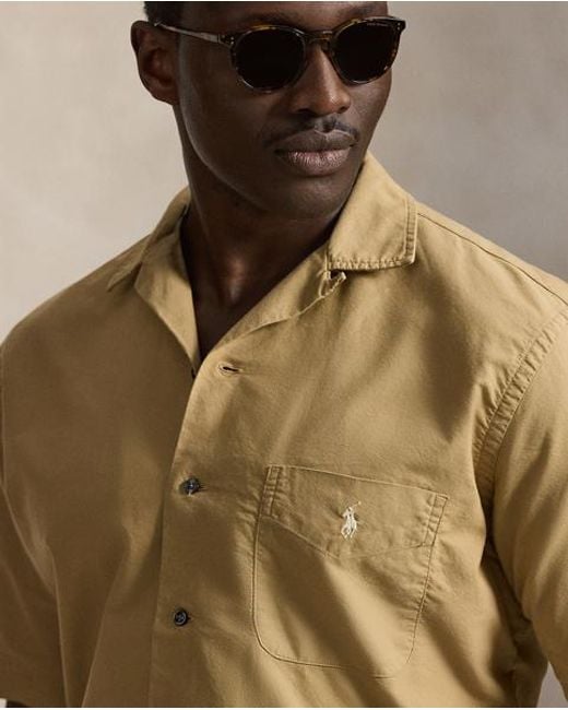 Ralph Lauren Natural Oxford Camp Shirt for men
