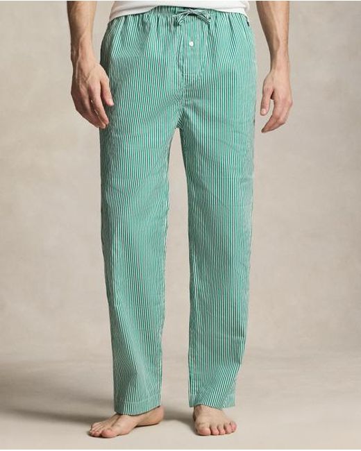 Pantalon De Pyjama Polo Bear Coton Rayé Polo Ralph Lauren pour homme en coloris Green