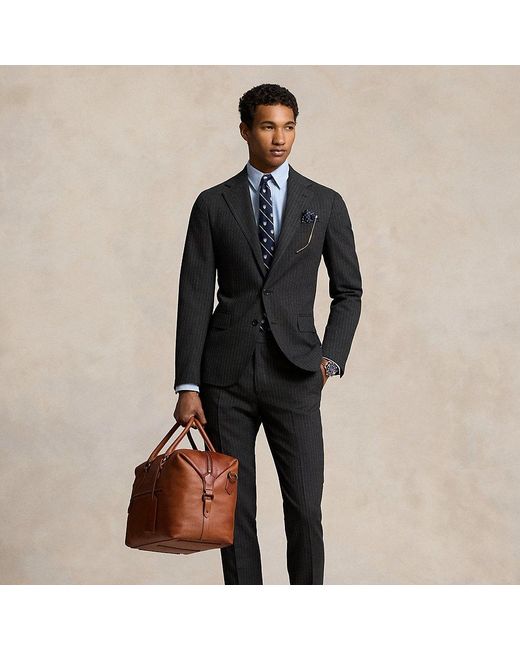 Ralph Lauren Blue Polo Soft Tailored Pinstripe Wool Suit for men