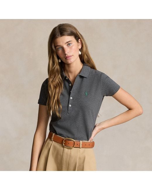 Polo Ralph Lauren Gray Slim Fit Stretch Polo Shirt