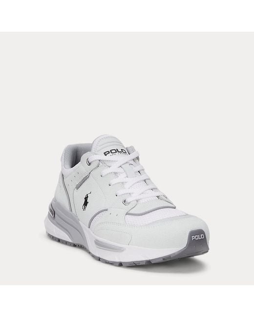Baskets Trackster 250 En Daim Et Filet Ralph Lauren pour homme en coloris White