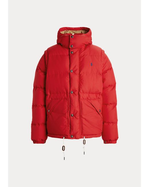 Doudoune ralph lauren homme rouge sale