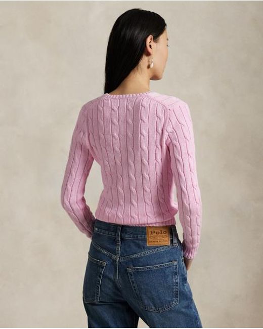 Polo Ralph Lauren Pink Pima Cotton Kimberly Sweater
