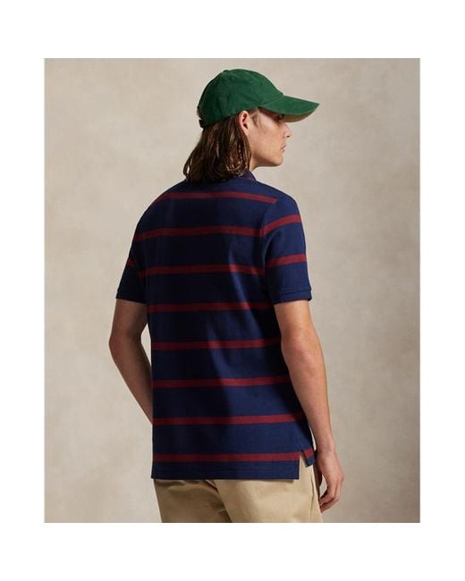 Polo in piqué a righe Classic-Fit di Polo Ralph Lauren in Blue da Uomo
