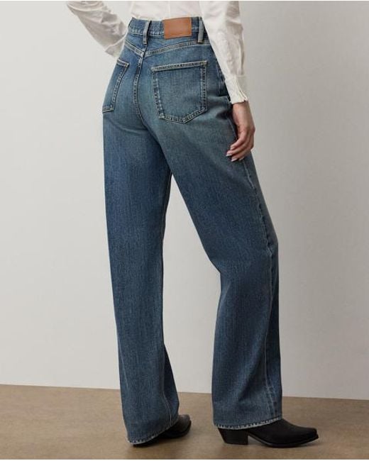 Ralph Lauren Blue Novah High-Rise Wide-Leg Jean