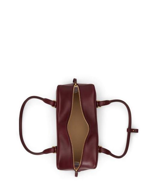 Ralph Lauren Purple Large Leather Marcy Zip Satchel