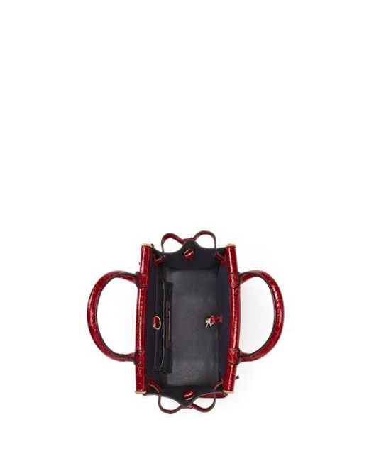 Ralph Lauren Red Rl50 Caiman Mini Bag