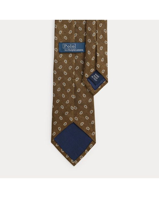 Polo Ralph Lauren Green Pine-Print Linen Tie for men