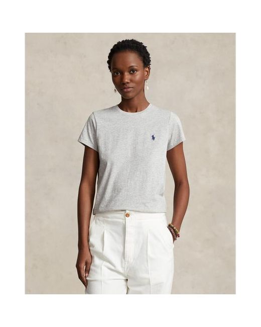 Polo Ralph Lauren Katoenen Jersey T-shirt Met Ronde Hals in het White