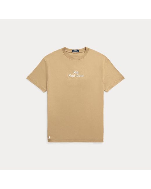 Ralph Lauren Classic-Fit Jersey-T-Shirt mit Logo in Natural für Herren