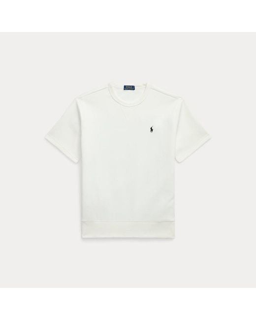 Sudadera De Manga Corta De Punto Doble Polo Ralph Lauren de hombre de color White