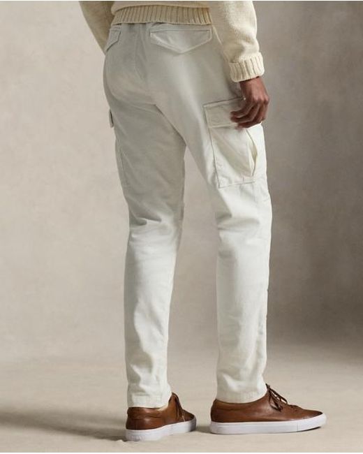 Polo Ralph Lauren Black Slim Fit Stretch Corduroy Cargo Trouser for men