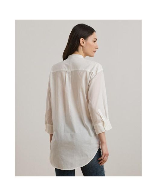 Camicia in dobby con cuciture pintuck di Ralph Lauren in Gray