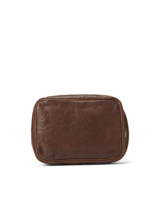 Pochette da viaggio in pelle di RRL in Brown da Uomo