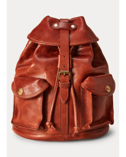 tan leather mini backpack