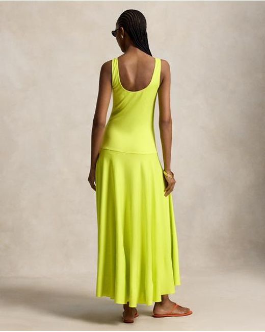 Polo Ralph Lauren Green Stretch-Ponte Tank Dress