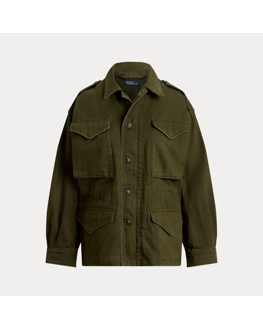 Polo Ralph Lauren Green Cropped Field Jacket