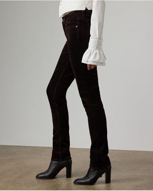 Ralph Lauren Black Hose Seth Aus Stretchsamt