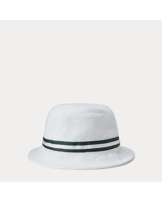 Sombrero de pescador Wimbledon de rizo Polo Ralph Lauren de hombre de color White