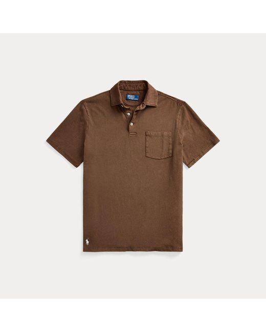 Polo Ralph Lauren Classic Fit Katoen-linnen Polo-shirt in het Brown voor heren