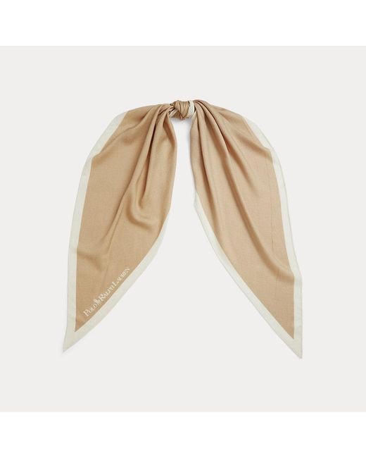 Foulard Losange En Laine Et Soie Polo Ralph Lauren en coloris Natural