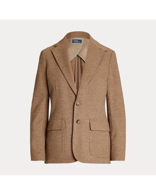 Polo Ralph Lauren Brown Wool-Cotton Herringbone Jacket