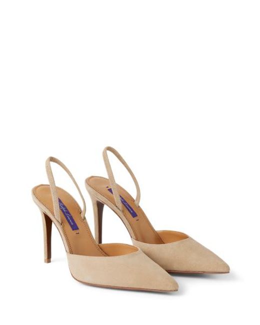 Zapato Marcy De Ante Con Tacón De 95 Mm Ralph Lauren de color Natural