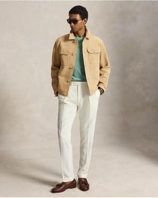 Polo Ralph Lauren Natural The Ashdale Suede Shacket for men