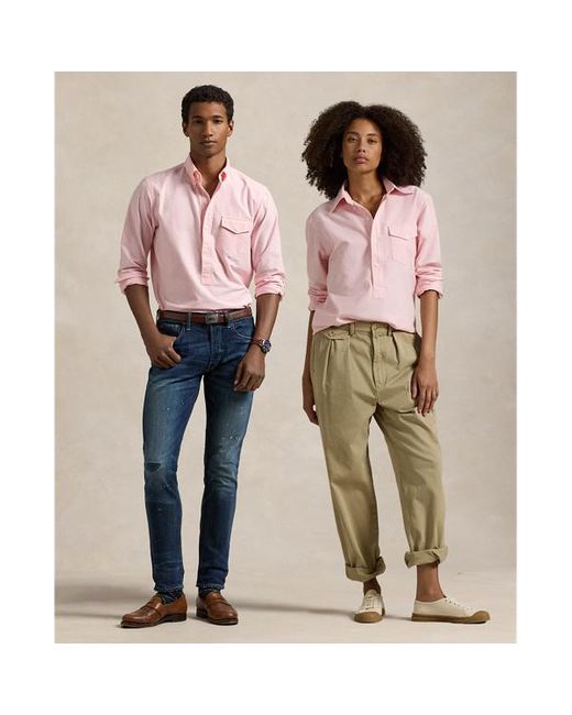 Polo Ralph Lauren Pink Classic Fit Oxford Popover Shirt for men