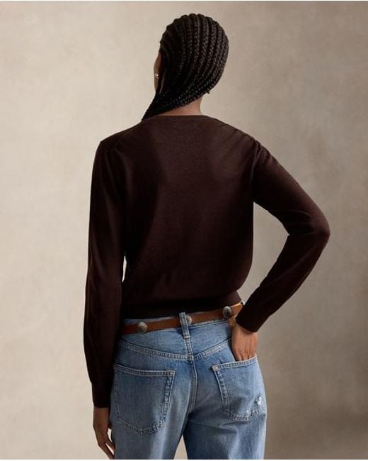 Polo Ralph Lauren Black Wool Crewneck Jumper