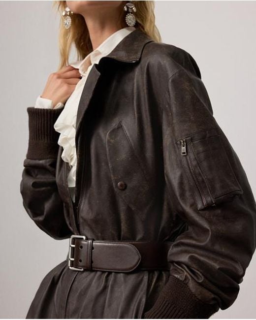 Mono Vaughn De Piel De Cordero Ralph Lauren de color Black